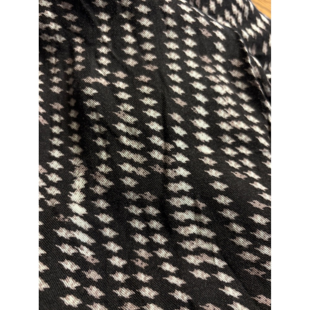 Free People Black White Ikat Ruffle Mini Dress Size 4‎ - Picture 8 of 9